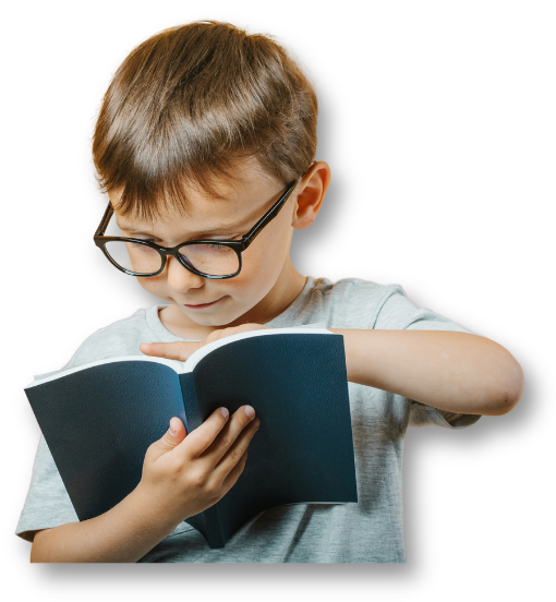 Niño estudiando francés